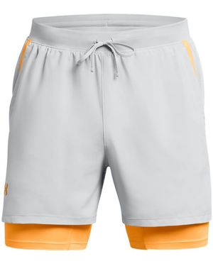 Under Armour Launch 5 Inch 2In1 Shorts - Grey