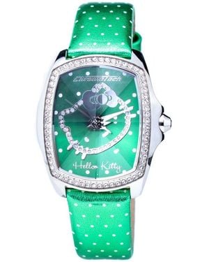Chronotech Green Leather Watch