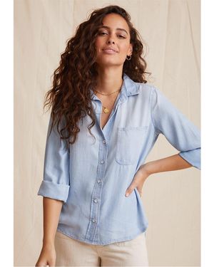 Bella Dahl Relaxed Fit Long Sleeve Cuff Shirt - Blue