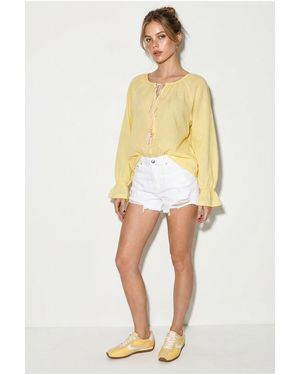 Bianco Lucci Elastane Blouse - Yellow