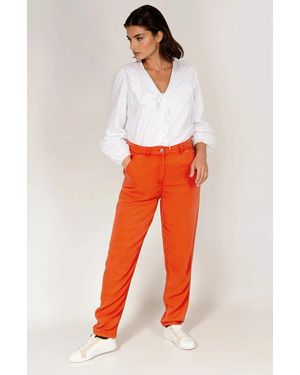 Secret Label Tencel Taper Leg Trousers - Red