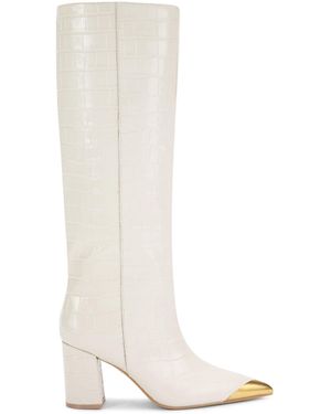Kurt Geiger Leather Regent Cap Knee Boots - White
