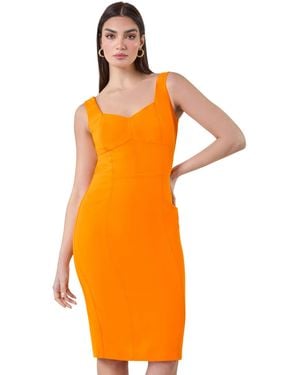 Ariella A-Plain Corset Drs - Orange
