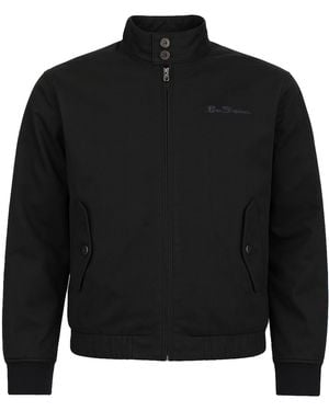 Ben Sherman Signature Harrington Jacket Cotton - Black