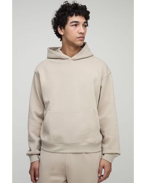 BoohooMAN Basic Oversized Boxy Hoodie - Natural