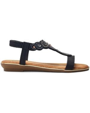 b.soleful Lilisha Sandals Faux Leather - Black