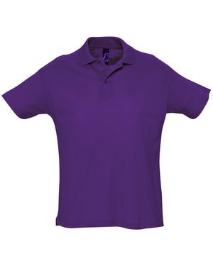 Sol's Summer Ii Pique Short Sleeve Polo Shirt (Dark) Cotton - Purple