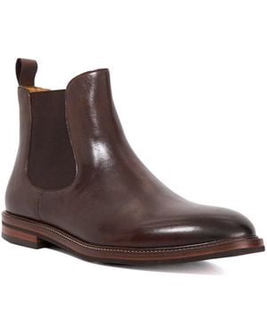 Dune Maisen Wf Wide Fit Leather Formal Chelsea Boots - Brown