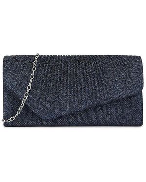 SVNX Metallic Fibre Clutch - Blue