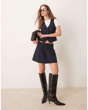 ASOS Tailored Pleated Mini Skirt - Natural