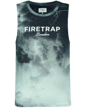 Firetrap Mannen Lightning Mouwloos Vest (Donker) - Groen