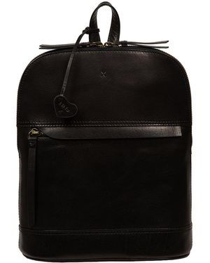 NiNa Amora 'Antonia' Leather Backpack - Black