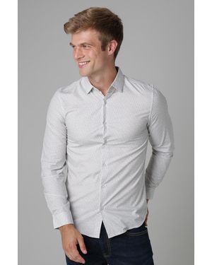 Nines Cotton Poplin Shirt - Grey