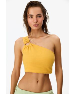 Penti Crop Cut-Out Bandeau Bodysuit - Orange