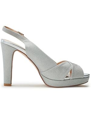 b.soleful Lilora Heels Faux Leather - White
