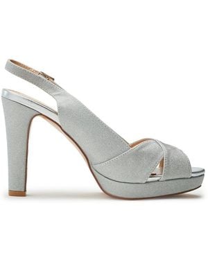 b.soleful Lilora Heels Faux Leather - White