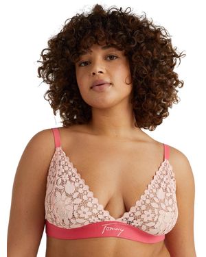 Tommy Hilfiger Uw0Uw04258 Lace Triangle Bra - Brown