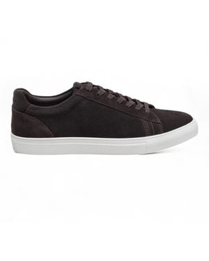 Antique Rogue Suede Leather Trainer Trainer Shoes - Black