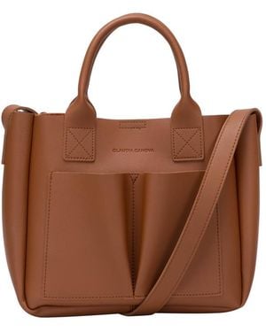 Claudia Canova Megan Front Pocket Grab Bag - Brown