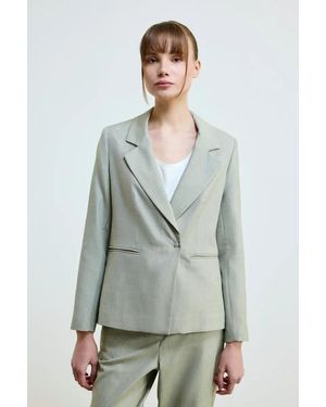 GUSTO Linen Blazer - Green
