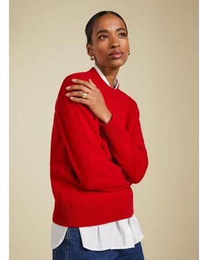 Baukjen Zucca Wool Blend Crew Neck Jumper - Red