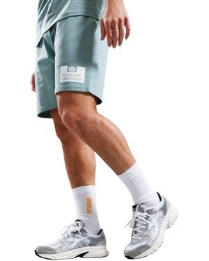 Weekend Offender Shorts Elasticated Summer Casual Cotton New Half Trousers - Blue