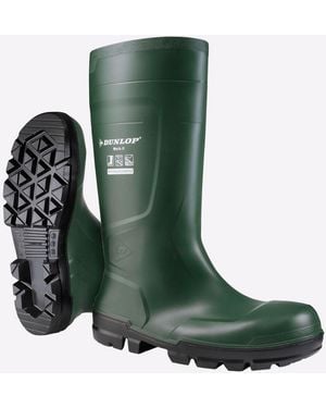 Dunlop Work-It Full Safety Waterproof Wellington - Green