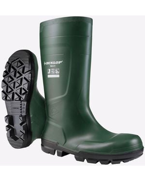 Dunlop Work-It Waterproof Safety Wellingtons - Green