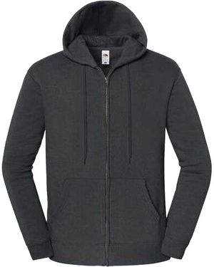 Fruit Of The Loom Adult Iconic Premium Full Zip Hoodie (Light Graphite) - Grey