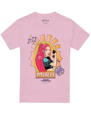K-Pop Demon Hunters Adult Mira Festival Poster T-Shirt - Pink