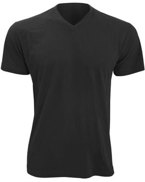 Sol's Victory V Neck Short Sleeve T-Shirt (Deep) Cotton - Black