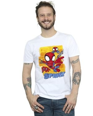 Marvel Spidey En Zijn Verbazingwekkende Vrienden Vliegend T-Shirt - Wit