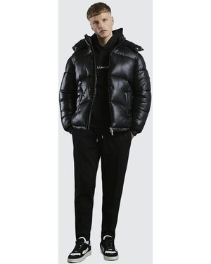 River Island Puffer Coat Oversized Fit Nylon - Black