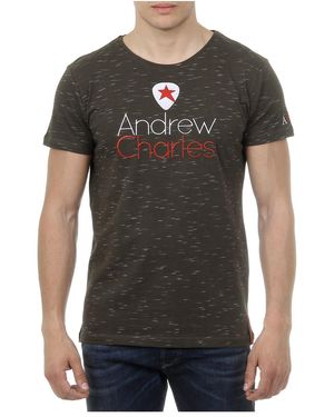 Andrew Charles by Andy Hilfiger T-Shirt Short Sleeves Round Neck Dark Jack - Black