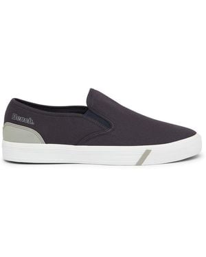 Bench Solid Patterned Slip-On Trainers - Blue