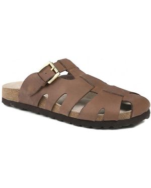 Jones Bootmaker Harper Rose Leather Clog Mules - Brown