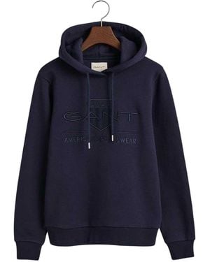 GANT Hoodie Met 'Archive Shield'-Logo Voor (Avondblauw)