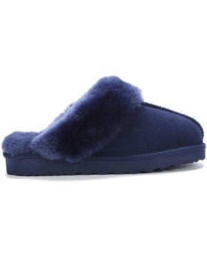 Aus Wooli Australia Sydney Scuff Slippers - Blue