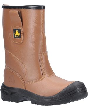 Amblers Safety Water Resistant Rigger Boot Pu - Brown