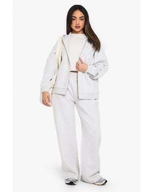 Boohoo Ny Embroidered Wide Leg Jogger - White