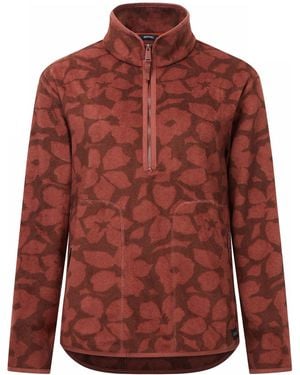 Regatta Ladies Frankie Shadow Flower Half Zip Fleece (Dark Cherry) - Red