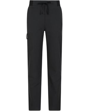 Mountain Warehouse 'Adventure' Water Resistant Trouser Windproof Fleece Lined Outdoor Trousers - Black