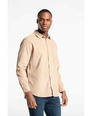 Tokyo Laundry Cotton Long Sleeve Corduroy Shirt - Natural