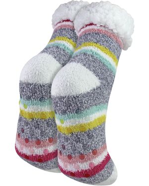 Sock Snob Ladies Soft Fluffy Lounge Socks - Multicolour