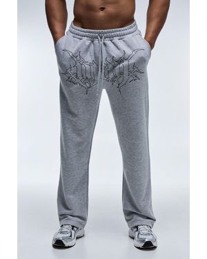 BoohooMAN Active Straight Leg Loopback Joggers - Blue