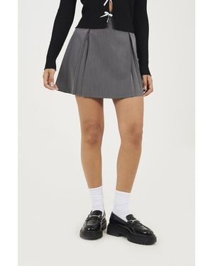 Brave Soul Pleated Mini Skirt - Black