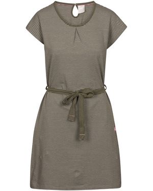 Trespass Ladies Lidia Round Neck Cotton Dress (Herb) - Grey
