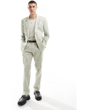 Viggo Tailoring Oversized Suit Trousers With Print - Green