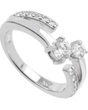 Diamonfire 6118721082160 Ladies Ring Sterling - White