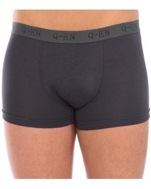 Q En Bamboo Elastic Breathable Boxer Shorts Q500 - Black